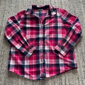 Lee Soft Plaid Button Down - Pink and Blue